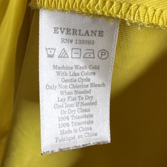Everlane The Japanese Goweave Tank Wrap Dress Yellow Size 2 - Picture 6 of 9